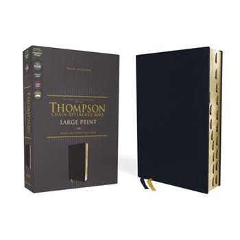 Nasb, Thompson Chain-Reference Bible, Large Print, Leathersoft, Navy, 1995 Text, Red Letter, Thumb Indexed, Comfort Print