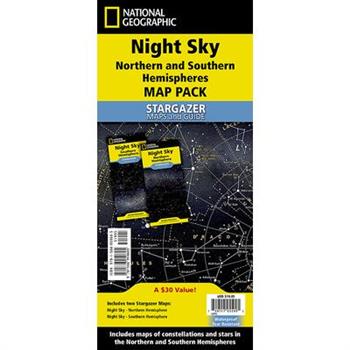 National Geographic Night Sky (Stargazer Folded Map Pack Bundle)