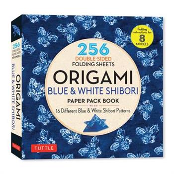 Origami Blue & White Shibori Paper Pack Book