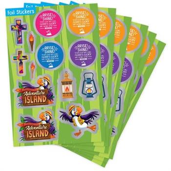 Vacation Bible School (Vbs) 2021 Discovery on Adventure Island Foil Stickers (Pkg of 6)