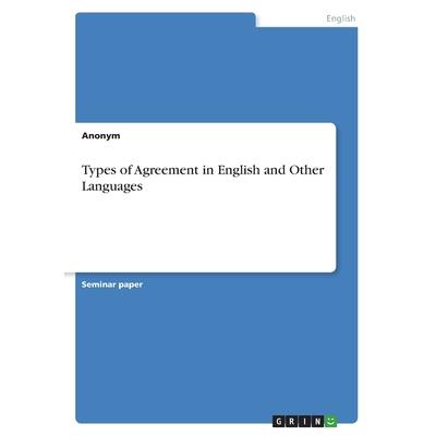 Types of Agreement in English and Other Languages