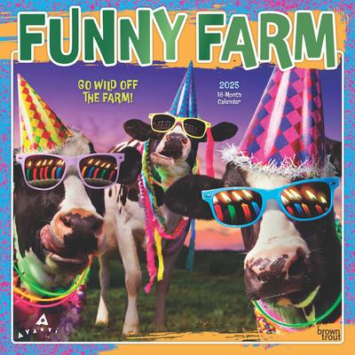 Avanti Funny Farm Official 2025 12 X 24 Inch Monthly Square Wall Calendar Foil Stamped Cover Plastic-Free Avanti Funny Farm Official 2025 12 X 24 Inch Monthly Square Wall Calendar Foil Stamped Cover Plastic-Free
