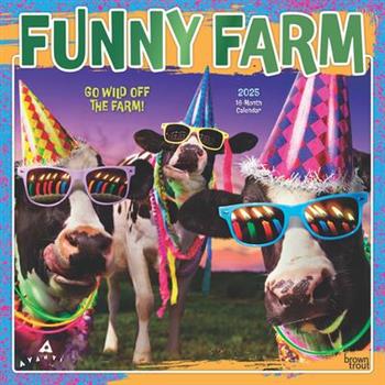Avanti Funny Farm Official 2025 12 X 24 Inch Monthly Square Wall Calendar Foil Stamped Cover Plastic-Free Avanti Funny Farm Official 2025 12 X 24 Inch Monthly Square Wall Calendar Foil Stamped Cover Plastic-Free