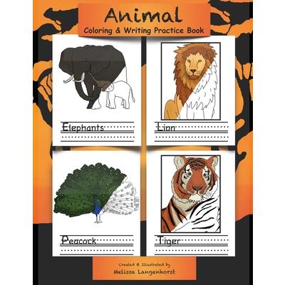 Animal Coloring & Writing Practice Book
