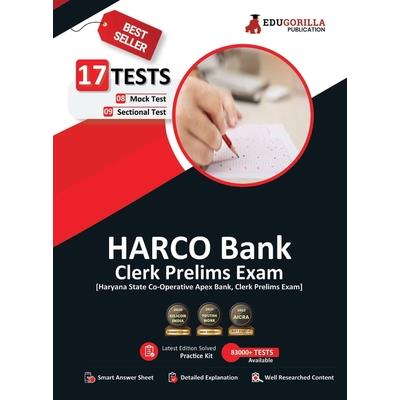 Haryana State Co-Operative Bank Clerk Prelims Exam 2023 - HARCO (English Edition) - 8 Full Length Mock Tests and 9 Sectional Tests with Free Access To Online Tests