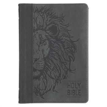 KJV Bible Compact Faux Leather, Black/Gray