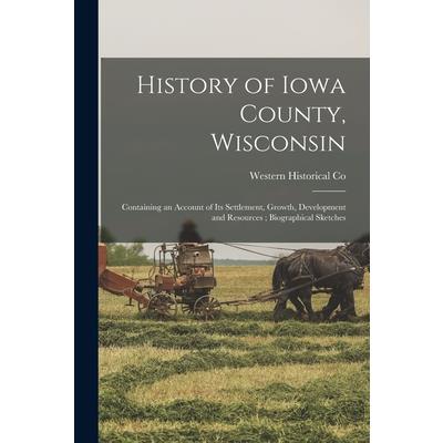 History of Iowa County, Wisconsin