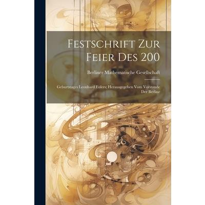 Festschrift zur Feier des 200