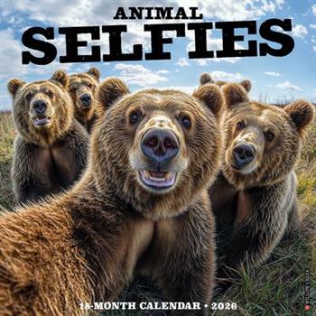 Animal Selfies 2026 12 X 12 Wall Calendar
