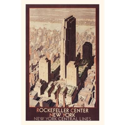 Vintage Journal Travel Poster, Rockefeller Center, New York City