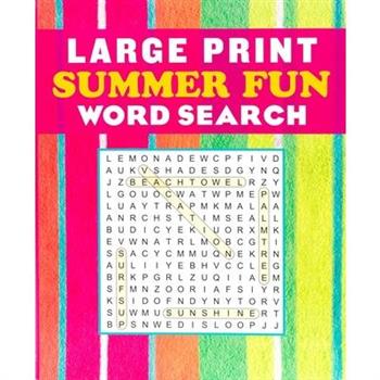 Large Print Summer Fun Word Search