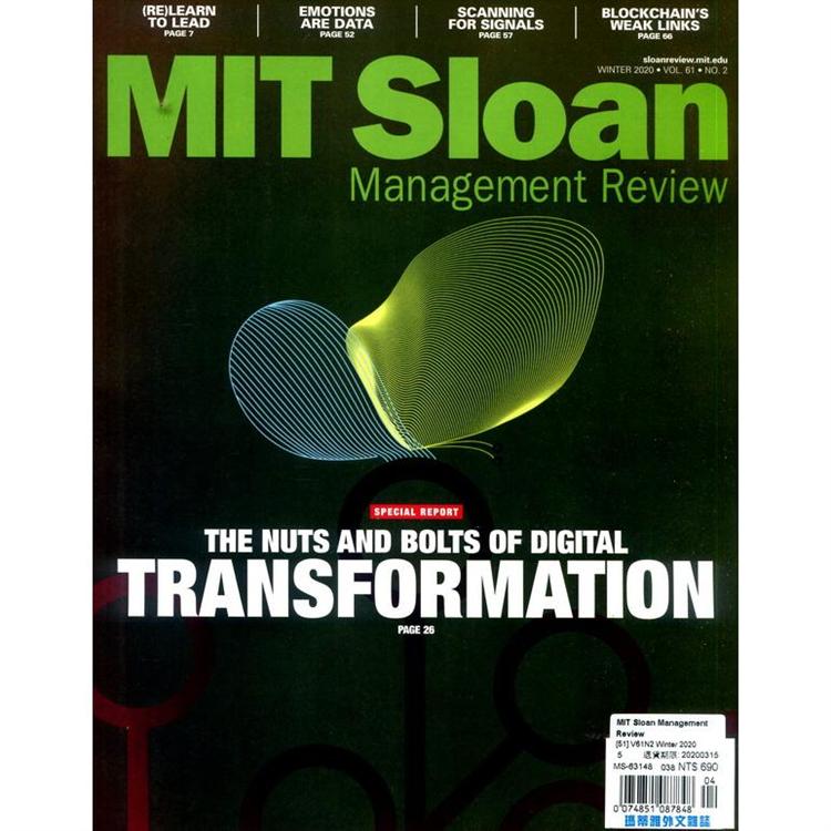 MIT Sloan Management Review 冬季號 2020【金石堂、博客來熱銷】