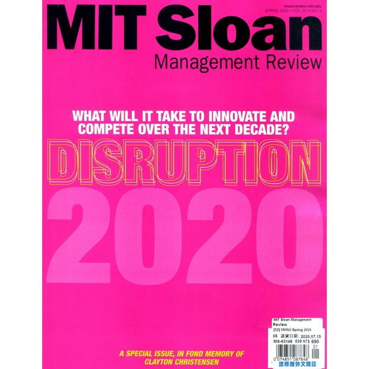 MIT Sloan Management Review 春季號 2020【金石堂、博客來熱銷】