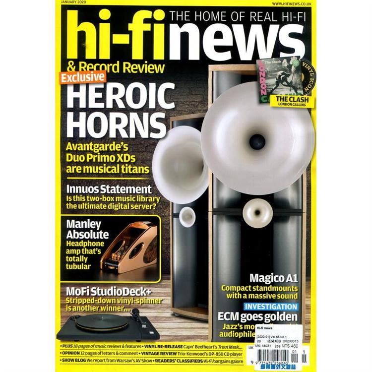 Hi-fi news 1月號 2020【金石堂、博客來熱銷】