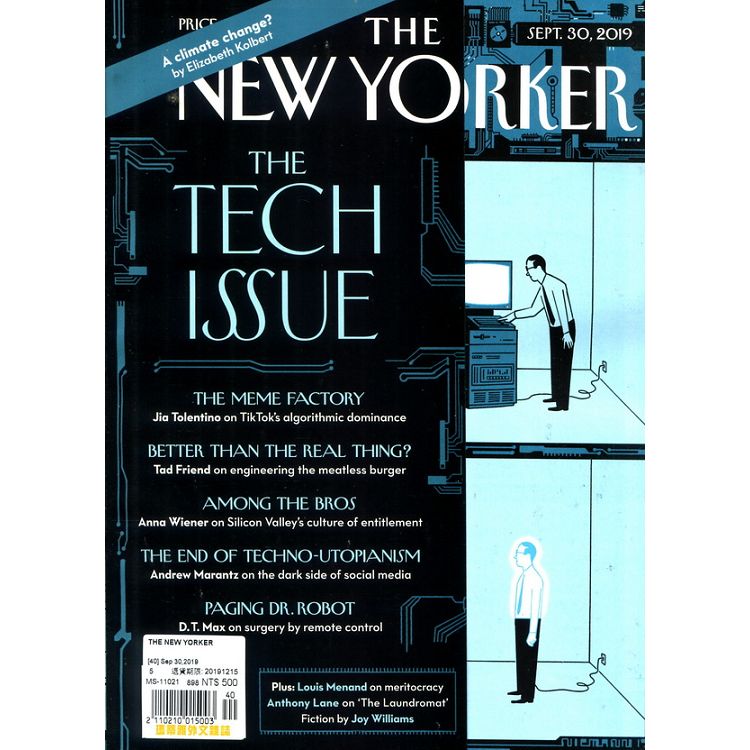 THE NEW YORKER 9月30日 2019【金石堂、博客來熱銷】