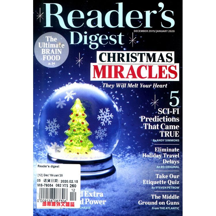 Reader`s digest 12-1月號 2019-2020【金石堂、博客來熱銷】