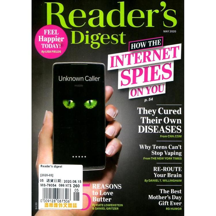 Reader`s digest 5月號 2020【金石堂、博客來熱銷】