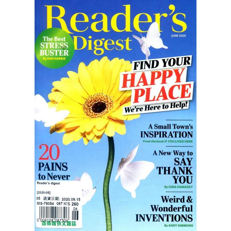 Reader`s digest 6月號 2020【金石堂、博客來熱銷】