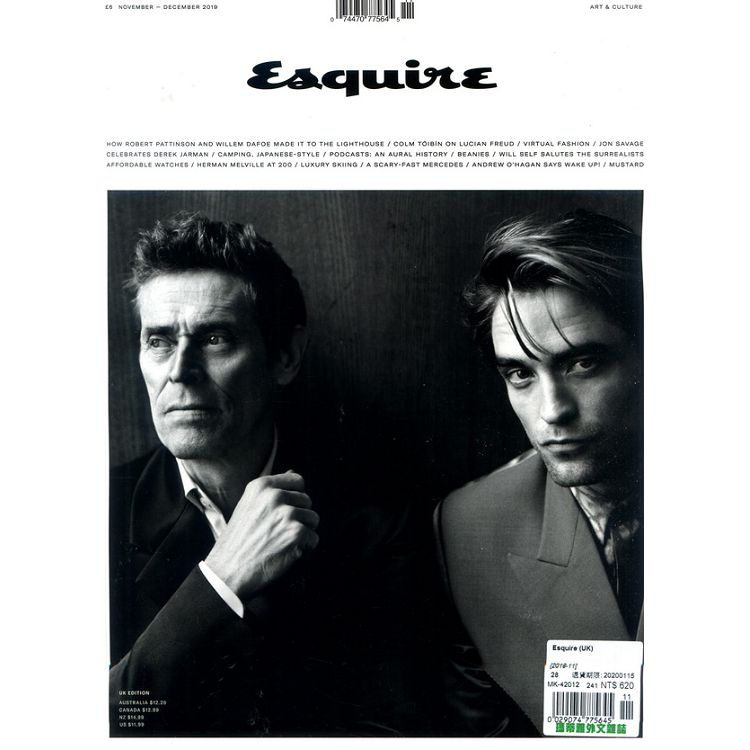 Esquire (UK) 11月號 2019【金石堂、博客來熱銷】