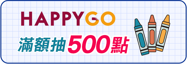 HAPPY GO滿額抽500點