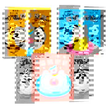 柴田啟子的貓熊咒語繪本（共3冊）：貓熊平底鍋+貓熊香鬆+貓熊肥皂