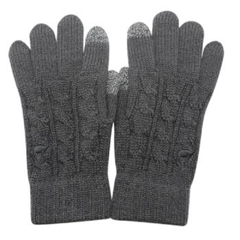 【2025秋冬】CB莫蘭迪男士麻花觸控手套-深灰