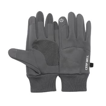 【2025秋冬】CB高彈羅紋觸控防風手套-深灰M