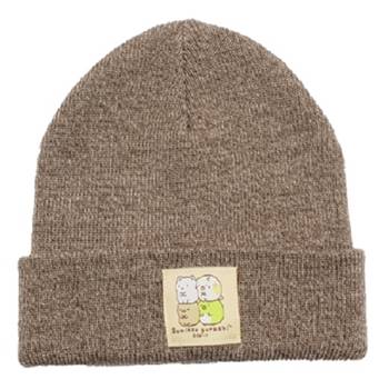 【2025秋冬】角落童織標潮流親子反摺帽棕