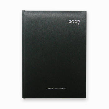 2027 DATA MATE  經典絲紋16K精裝直式週誌-黑色