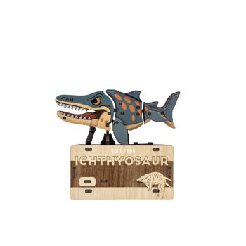 DIY木質電力恐龍組-魚龍