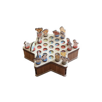 DIY木質組裝模型-動物好朋友跳跳棋