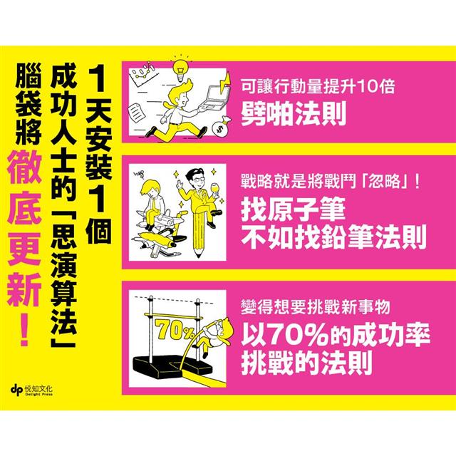 時間最短化,成果最大化的法則:1天安裝1個成功人士的「思維演算法」45天(約1.5月)腦袋將徹底更新! 時間最短化,成果最大化的法則:1天安裝1個成功人士的「思維演算法」45天(約1.5月)腦袋將徹底更新!