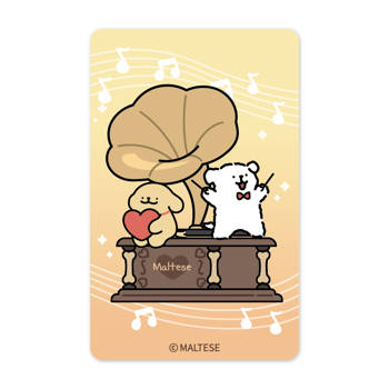 線條小狗《唱盤演奏》一卡通