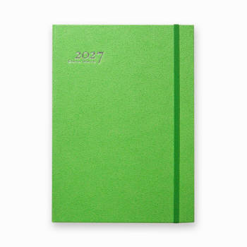 2027 DATA MATE  優雅和風25K皮套精裝週誌筆記-春綠色