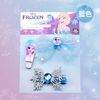 迪士尼 冰雪奇緣系列-可愛髮飾裝扮掛卡(藍色)