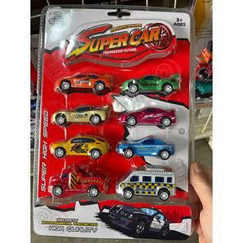 8入迴力車組/卡(顏色隨機)