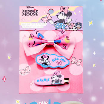 迪士尼 米妮系列-可愛髮飾裝扮掛卡(粉色)