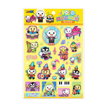 瘋狂音樂節：閃亮泡泡貼紙-FOOD超人