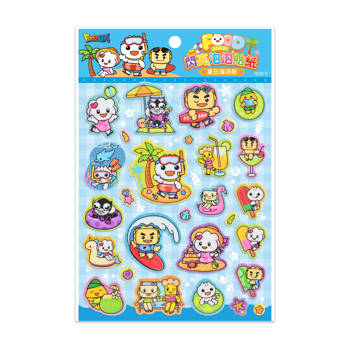 夏日海洋祭：閃亮泡泡貼紙-FOOD超人