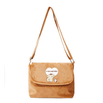 M566PN PGxSANRIO 絨布翻蓋斜背包 布丁狗