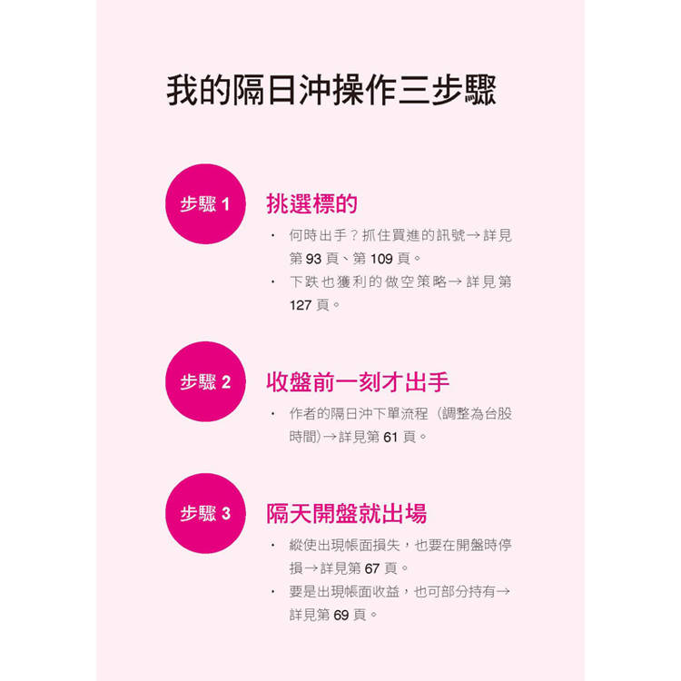 隔日沖投資術:我的獨門法則:收盤前5分鐘才進場,隔日開盤馬上出場──上漲和下跌我都賺,勝率超過八成。 隔日沖投資術:我的獨門法則:收盤前5分鐘才進場,隔日開盤馬上出場──上漲和下跌我都賺,勝率超過八成。