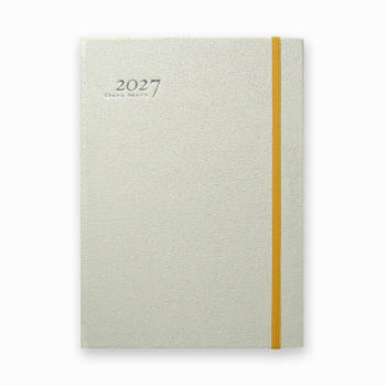2027 DATA MATE  優雅和風25K皮套精裝週誌筆記-米色