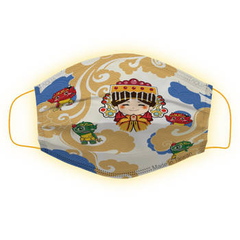 【繞境平安罩】媽祖天團-成人平面口罩 (10入/盒)