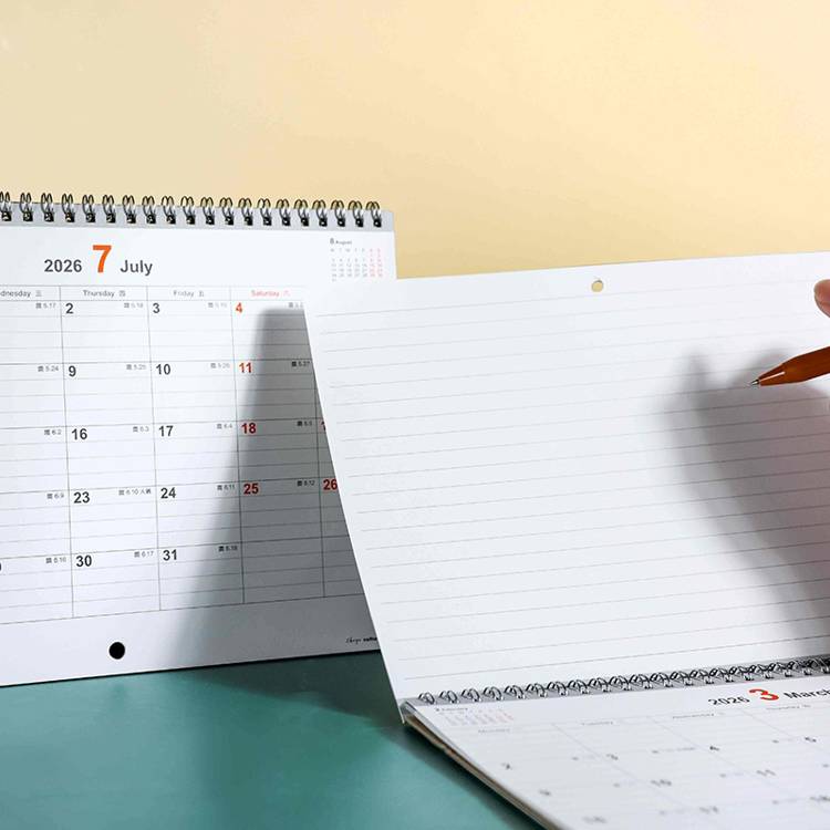 (特價)2026年可掛式雙圈月曆+筆記-荷綠 (特價)2026年可掛式雙圈月曆+筆記-荷綠