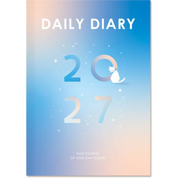 (特價)2027年A5日誌內頁(1日1頁/方格)-渲藍
