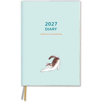 (特價)2027年A5直式週誌+甘特圖-慵懶貓