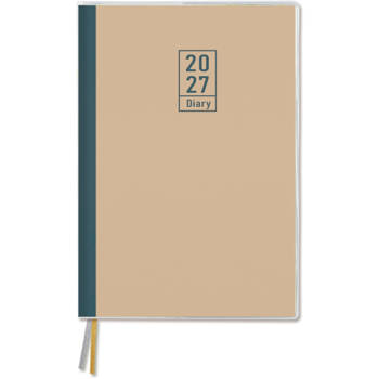 (特價)2027年A5直式週誌+甘特圖-牛皮藍