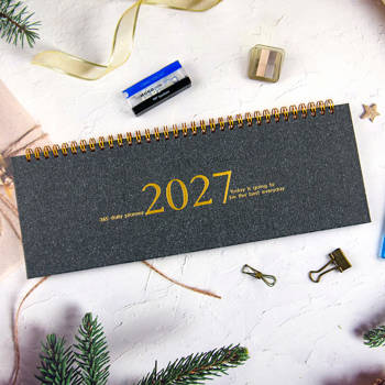 2027年時間線桌曆-炭黑
