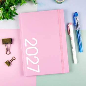 2027年25K玩色精裝直式週誌-柔光粉