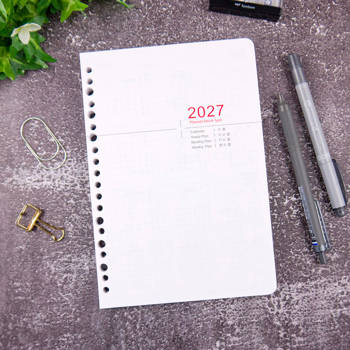 2027年25K直式週誌內頁(20孔6孔通用)